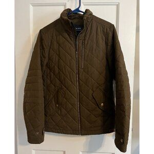Land's End brown quilted men's coat